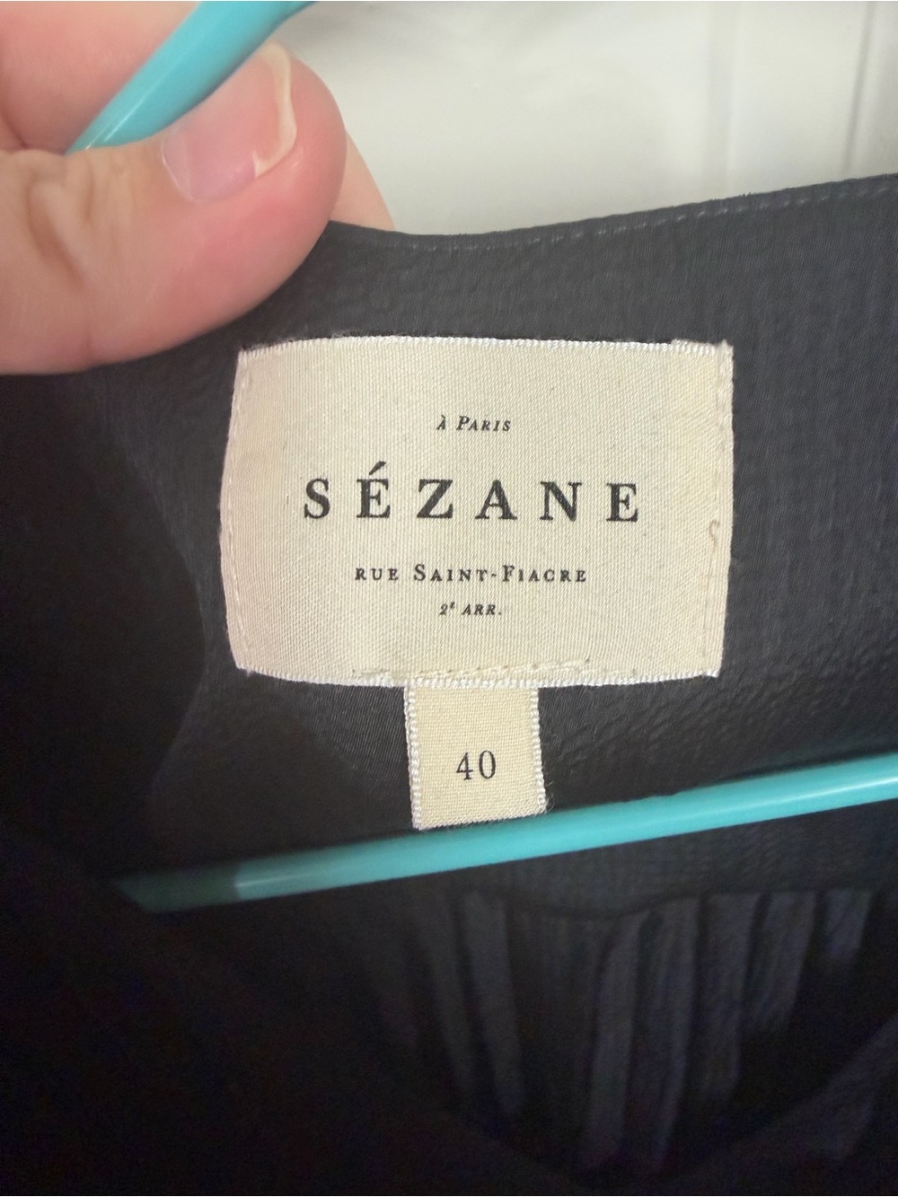 Sézane Selita Dress Black Pleated Long Sleeve Mini Dress Women’s Size 40 Large - Picture 7 of 9